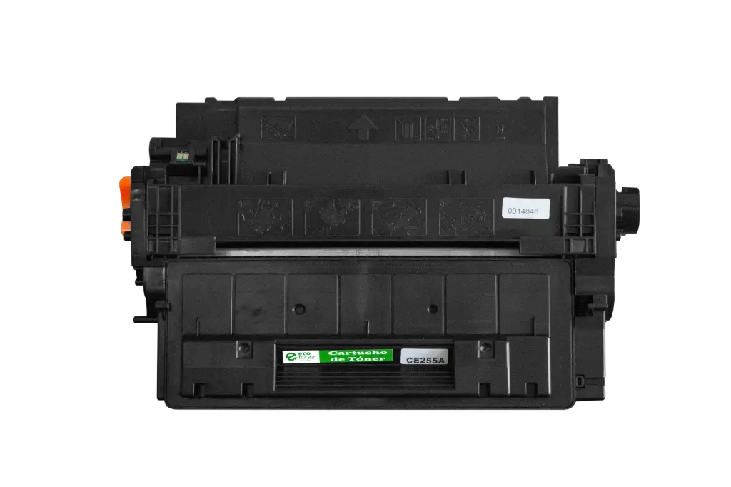 Cartucho de Tóner marca ECO-TONER para impresoras Hewlett Packard LJ P3015, 3016, HP521, Código CE255A, Negro, Rendimiento para 6000 Págs.