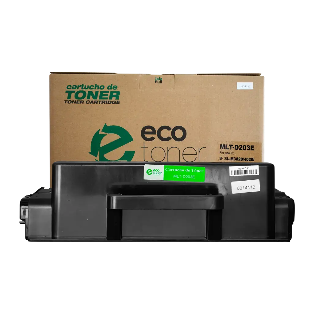 Cartucho de Tóner para impresoras Samsung M3820, 4020, 3870, 4070, código MLTD203E, Negro, Rendimiento para 10000 Págs.