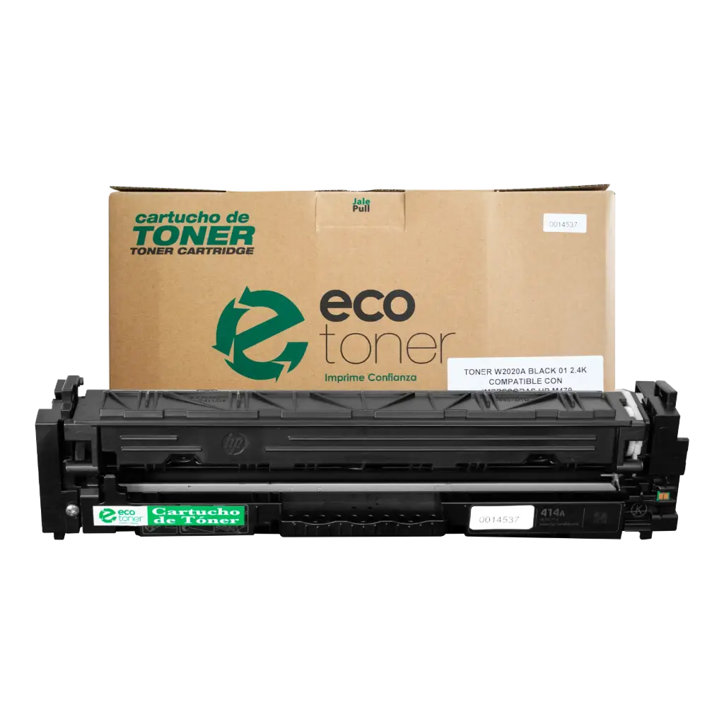 Cartucho de Tóner marca ECO-TONER para impresoras Hewlett Packard M479, M454, código W2020A, Negro, rendimiento para 2400 páginas