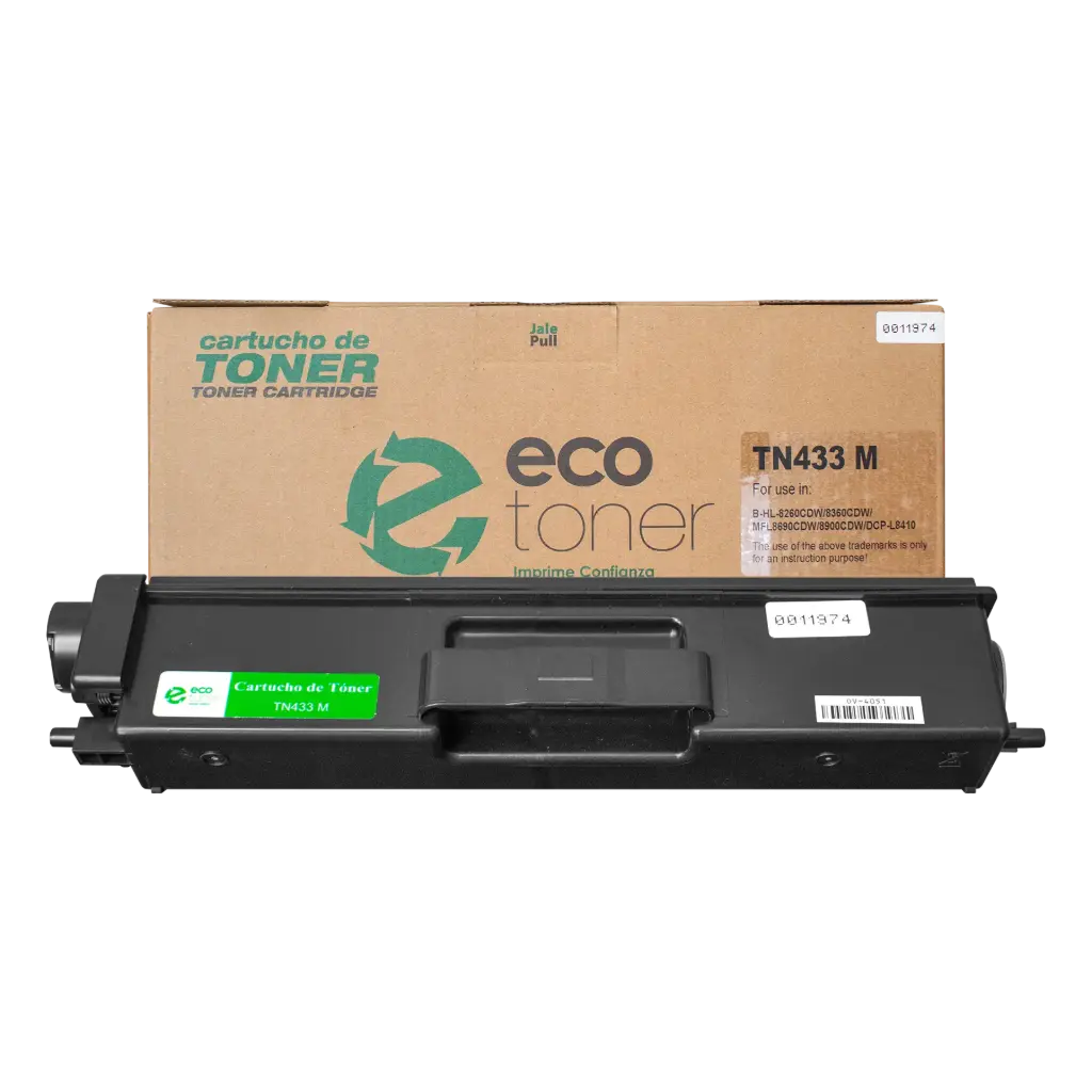 Cartucho de Tóner marca ECO-TONER para impresoras Brother 8900, código TN433, Magenta, rendimiento para 4000 páginas