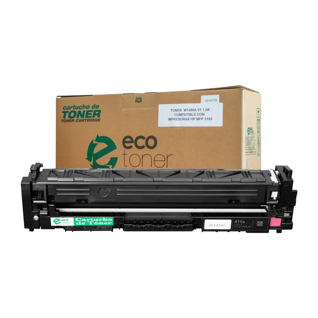 Cartuchos de Tóner marca ECO-TONER para impresoras Hewlett Packard 3003, MFP3103, código W1450A, Negro, Rendimiento para 1700 Págs.