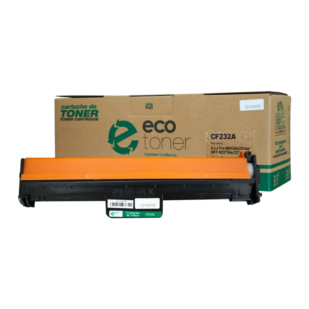 Unidad de imagen marca ECO-TONER para impresoras Hewlett Packard LJ PRO M203DN,DW, M227SDN, código CF232A, Rendimiento para 23000 Páginas