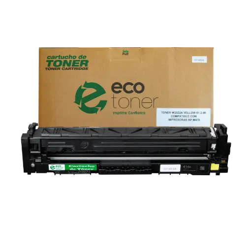 [HLW2022A07] Cartucho de Tóner marca ECO-TONER para impresoras Helwett Packard M479, M454, código W2022A, Yellow, rendimiento para 2100 páginas