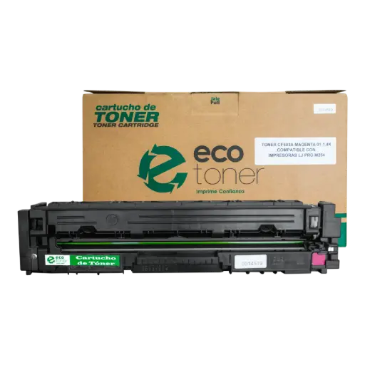 [HLCF503A07] Cartucho de Tóner marca ECO-TONER para impresoras Hewlett Packard Pro M254, código CF503A, Magenta, rendimiento para 1300 páginas