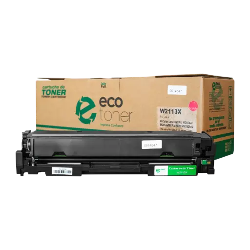 [HLW2113X07] Cartucho de Tóner marca ECO-TONER para impresoras Hewlett Packard M283, código W2113X, Magenta, de alto rendimiento para 2450 páginas