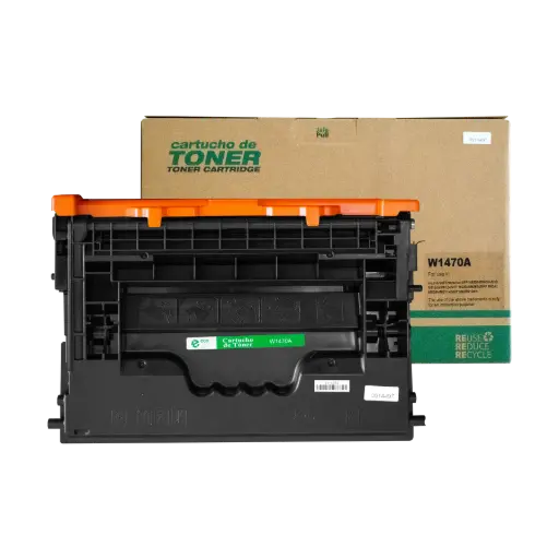 [HLW1470A07] Cartucho de Tóner marca ECO-TONER para impresoras Hewlett Packard M610, 611, 612, MFP M634, 635, 636, código W1470A, Negro, Rendimiento para 10500 Págs.