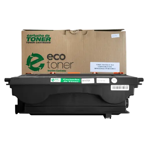 [HLW1470X07] Cartucho de Tóner marca ECO-TONER para impresoras Hewlett Packard M610, 611, 612, código W1470X, Negro, Rendimiento para 25000 Págs.