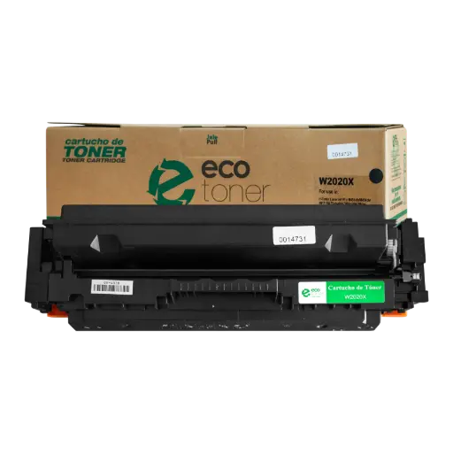 [HLW2020X07] Cartucho de Tóner marca ECO-TONER para impresoras Hewlett Packard M479, M454, código W2020X, Negro, de alto rendimiento para 7500 páginas