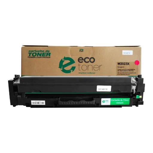 [HLW2023X07] Cartucho de Tóner marca ECO-TONER para impresoras Hewlett Packard M479, M454, código W2023X, Magenta, rendimiento para 6000 páginas