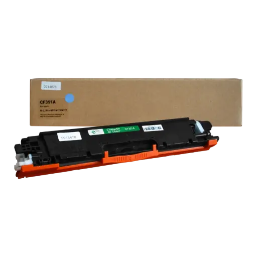 [HLCF351A07] Cartucho de Tóner marca ECO-TONER para impresoras Hewlett Packard M176, M177, código CF351A, Cian, rendimiento para 1000 páginas  