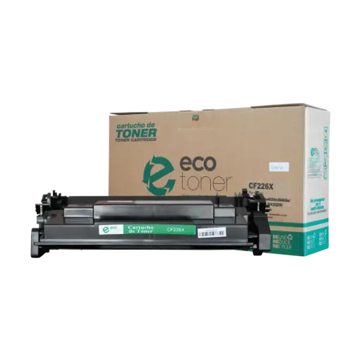 [HLCF226X07] Tóner marca ECO-TONER para impresoras Hewlett Packard LJ PRO M402, M426MFP, código CF226X, Negro, Rendimiento para 9000 Págs. 