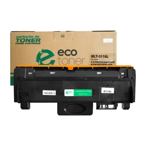 [SLMLTD116L07] Cartucho de Tóner marca ECO-TONER para impresoras Samsung M-2625, 2626, 2825, código MLTD116L, Negro, Rendimiento para 3000 Págs.